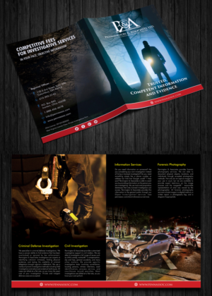 Serious, modern business brochure needed for private investigator