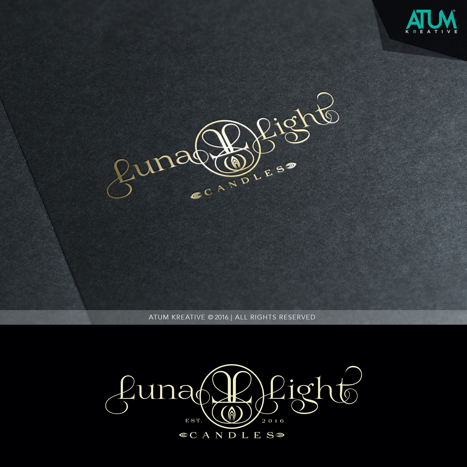 Graphic Design by Atum Kreative™ for Luna Light Candles | Design #12369624