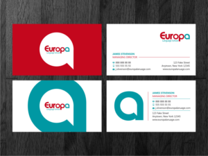 English and Spanish Language School Needs a Business Card | Design de Carte de Visite par Atvento Graphics