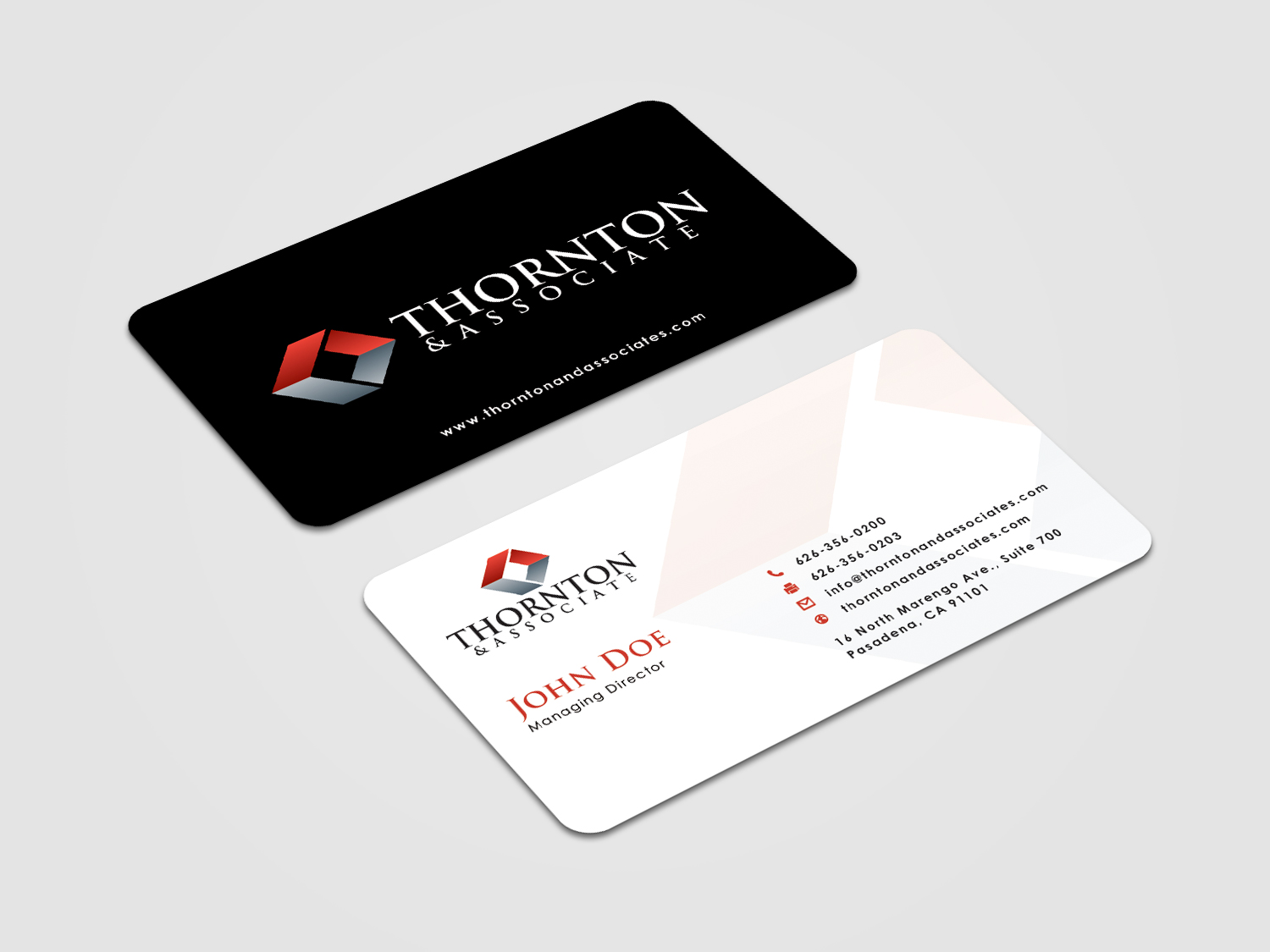 Business Card Design by alvinfadoil for Thornton & Associates, LLC | Design #12326226