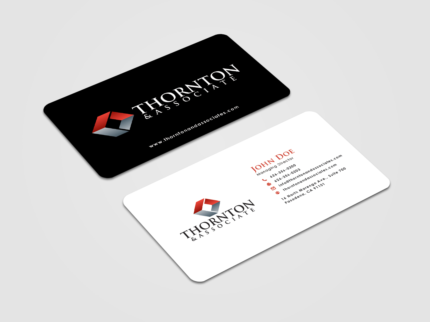 Visitenkarten-Design von alvinfadoil für Thornton & Associates, LLC | Design #12326262