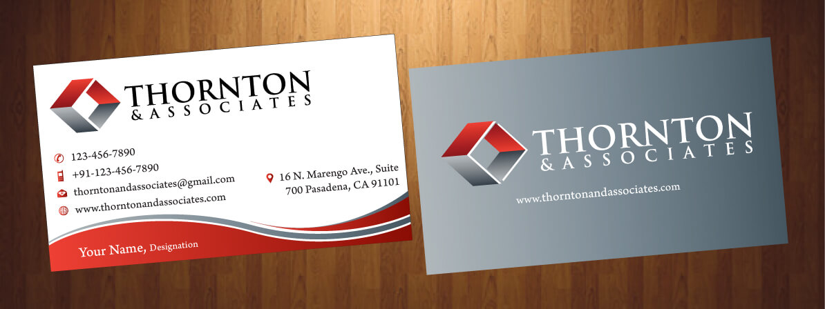 Design de Carte de Visite par HarmiDesigning pour Thornton & Associates, LLC | Design #12344483