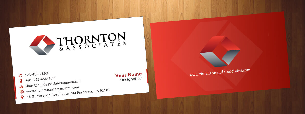 Design de Carte de Visite par HarmiDesigning pour Thornton & Associates, LLC | Design #12344484