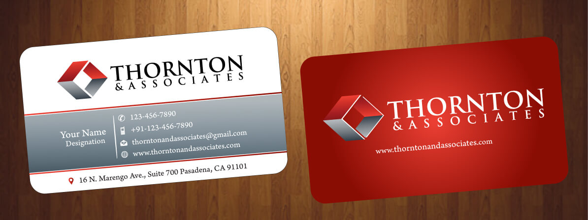 Design de Carte de Visite par HarmiDesigning pour Thornton & Associates, LLC | Design #12344499