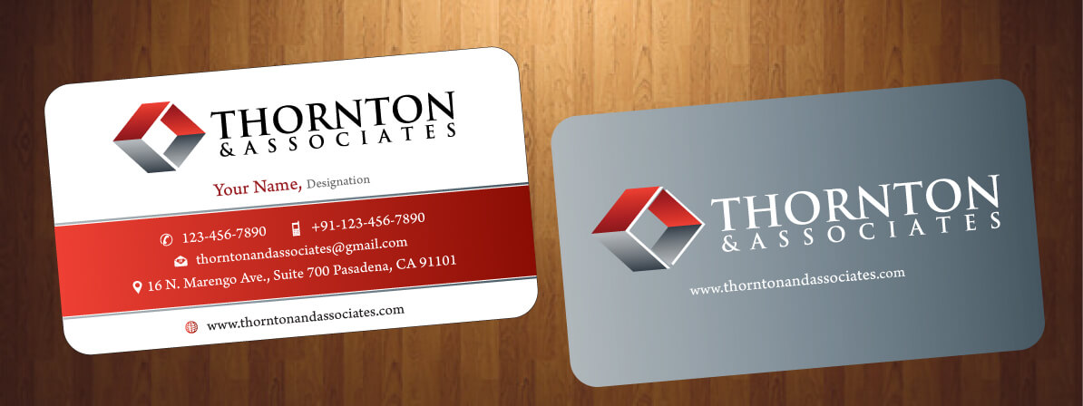 Design de Carte de Visite par HarmiDesigning pour Thornton & Associates, LLC | Design #12344502