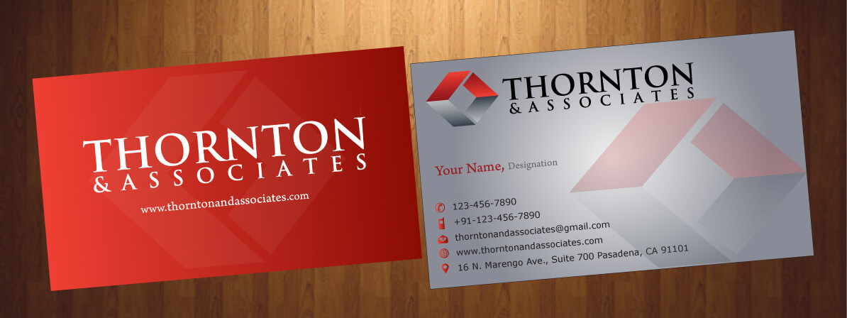 Design de Carte de Visite par HarmiDesigning pour Thornton & Associates, LLC | Design #12344505