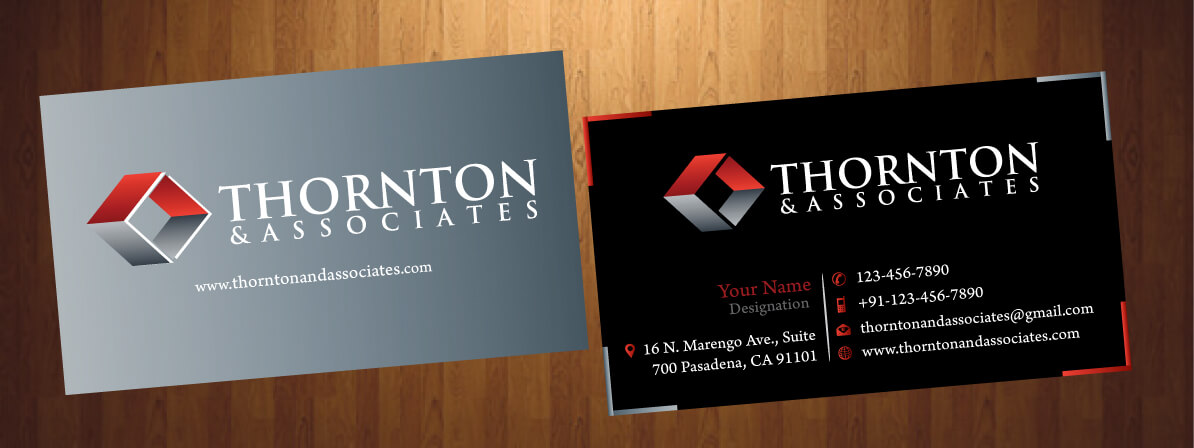 Design de Carte de Visite par HarmiDesigning pour Thornton & Associates, LLC | Design #12344509