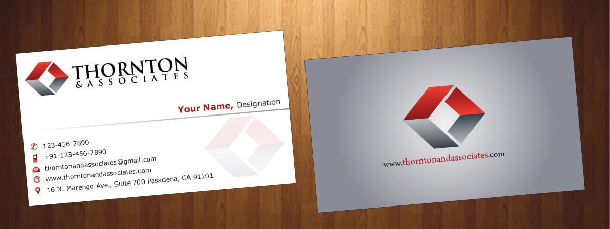 Design de Carte de Visite par HarmiDesigning pour Thornton & Associates, LLC | Design #12344524