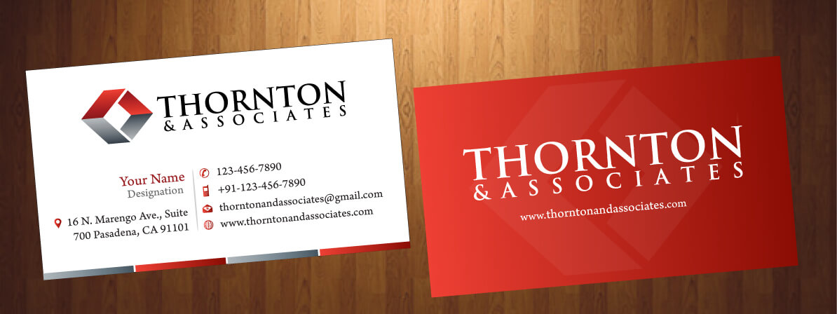 Design de Carte de Visite par HarmiDesigning pour Thornton & Associates, LLC | Design #12344532