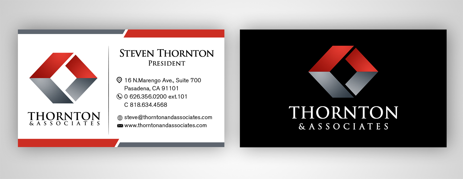Design de Carte de Visite par Black Machine Grafx pour Thornton & Associates, LLC | Design #12347486