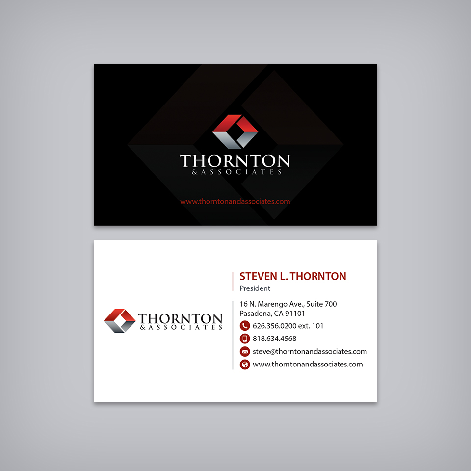 Visitenkarten-Design von deucesofhearts für Thornton & Associates, LLC | Design #12406271