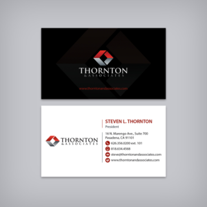 Business Card Design by deucesofhearts for Thornton & Associates, LLC | Design: #12406271