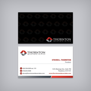Business Card Design by deucesofhearts for Thornton & Associates, LLC | Design: #12407329