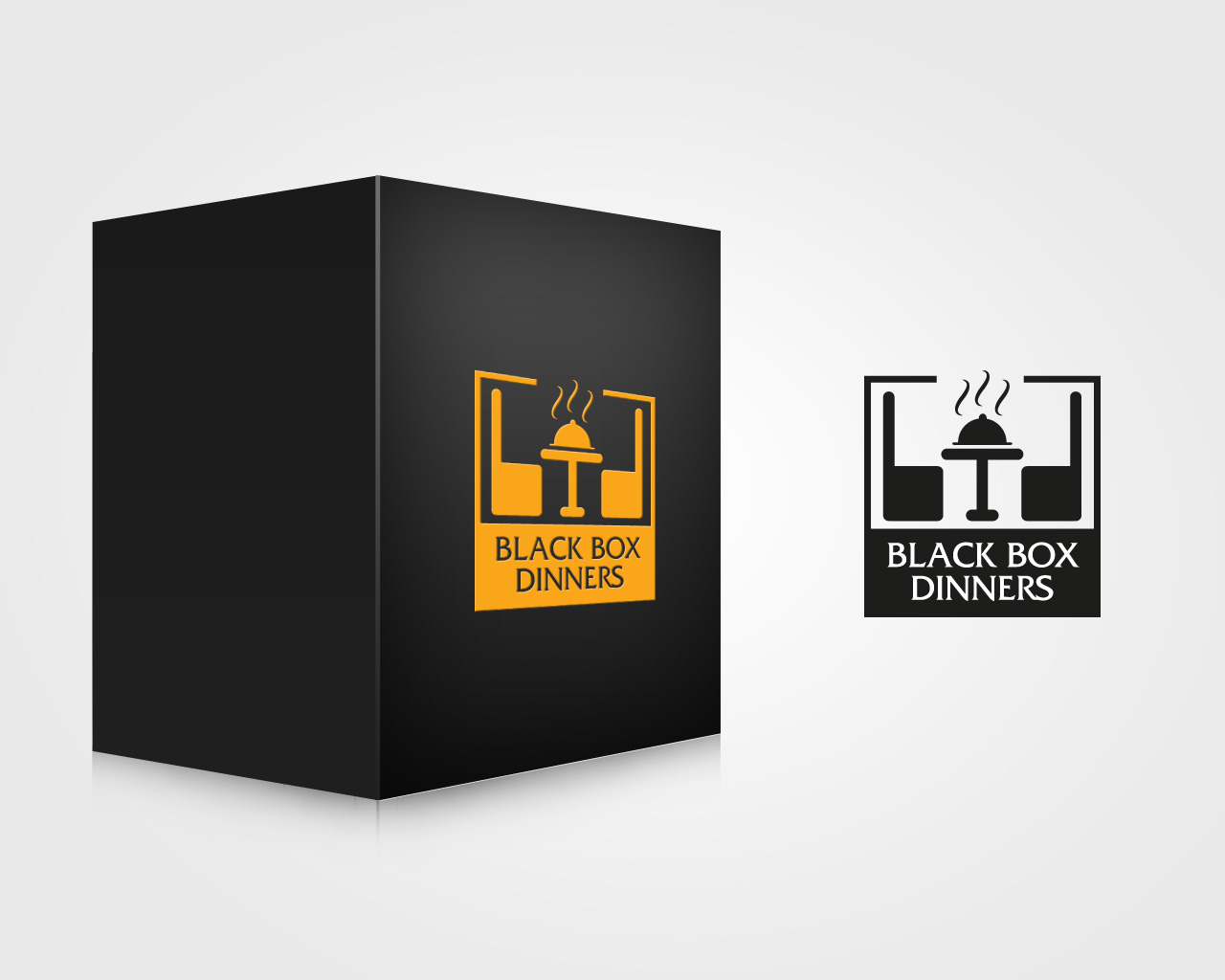 Diseño de Logo por silendmig para Black Box Dinners  | Diseño #12405367