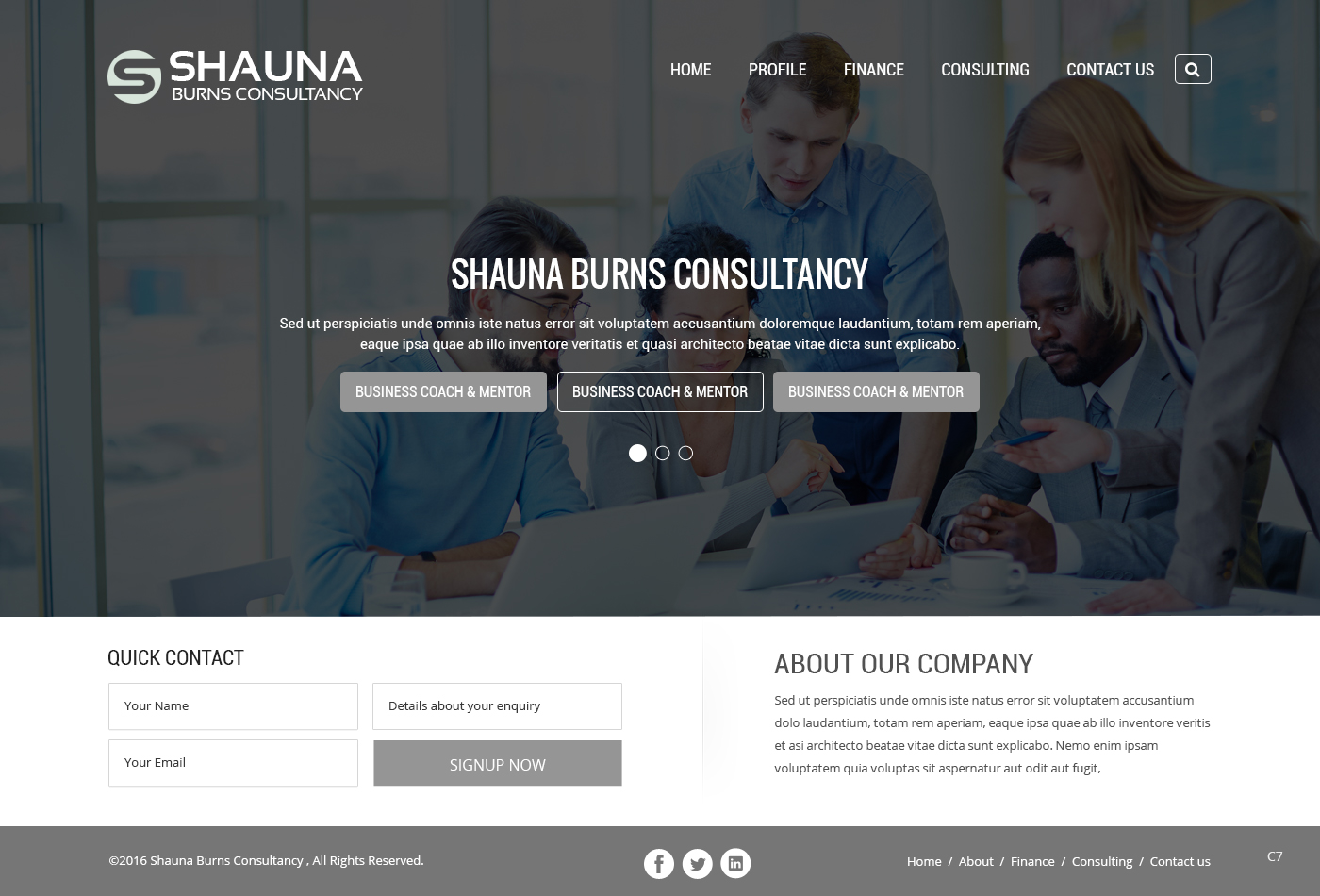 Web Design by pb for Shauna Burns Consultancy | Design #12316613