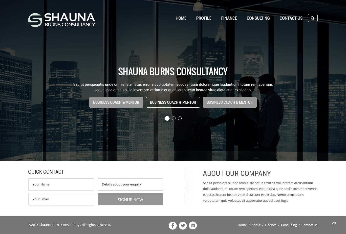 Web Design by pb for Shauna Burns Consultancy | Design #12316614