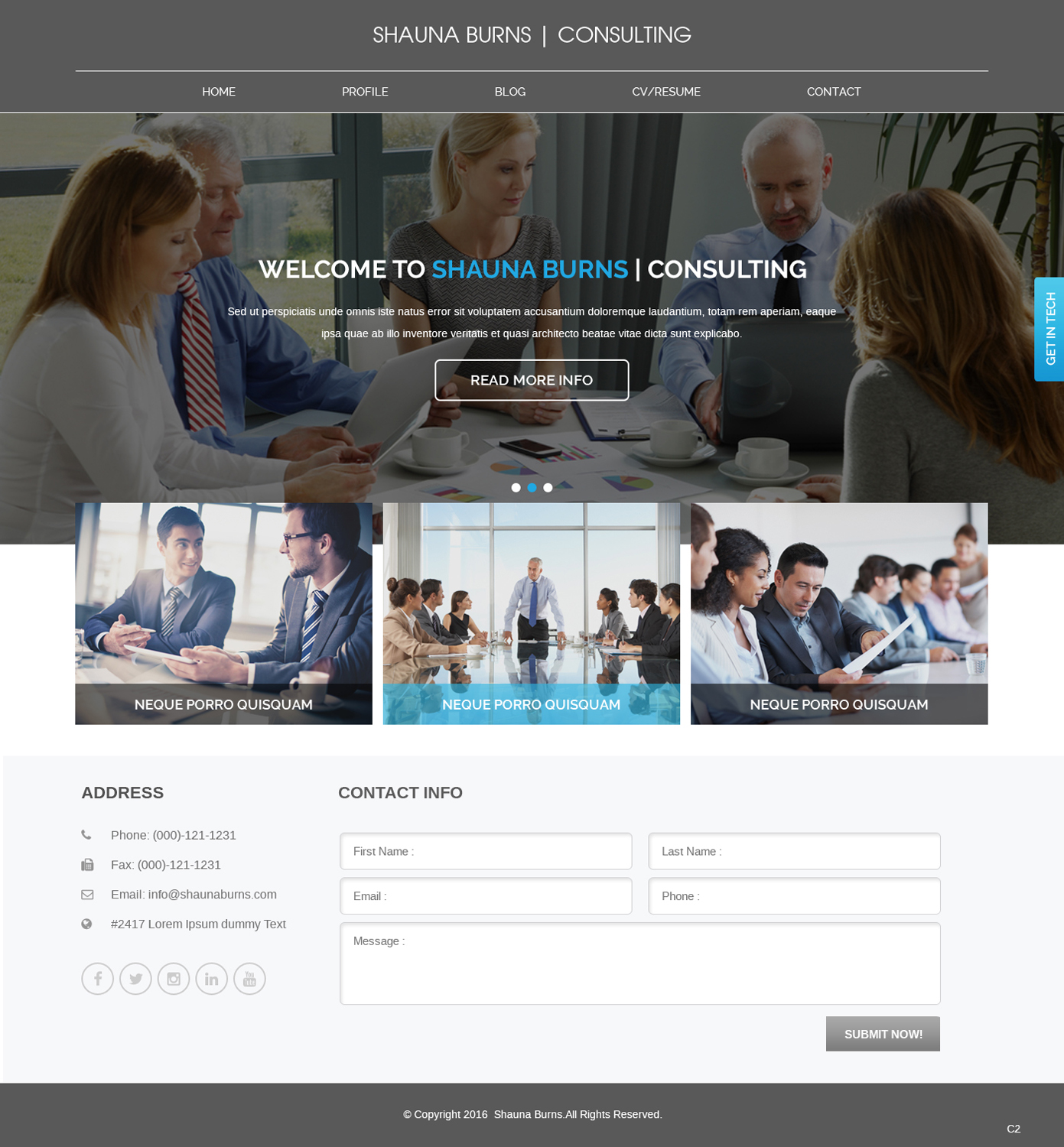 Diseño Web por pb para Shauna Burns Consultancy | Diseño #12316617
