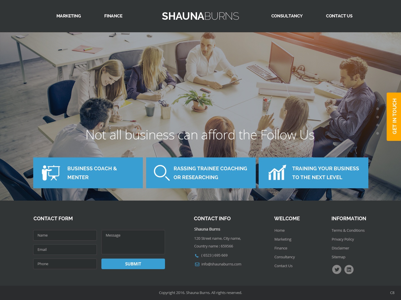 Web Design by pb for Shauna Burns Consultancy | Design #12316620