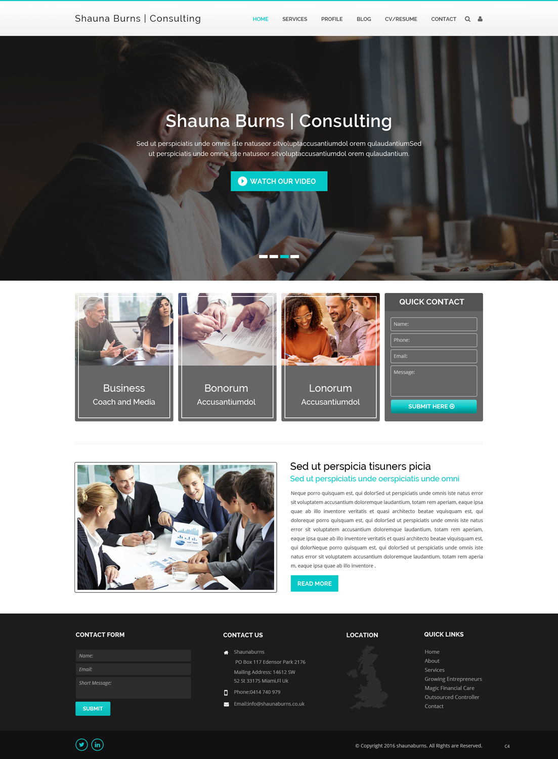 Web Design by pb for Shauna Burns Consultancy | Design #12316622