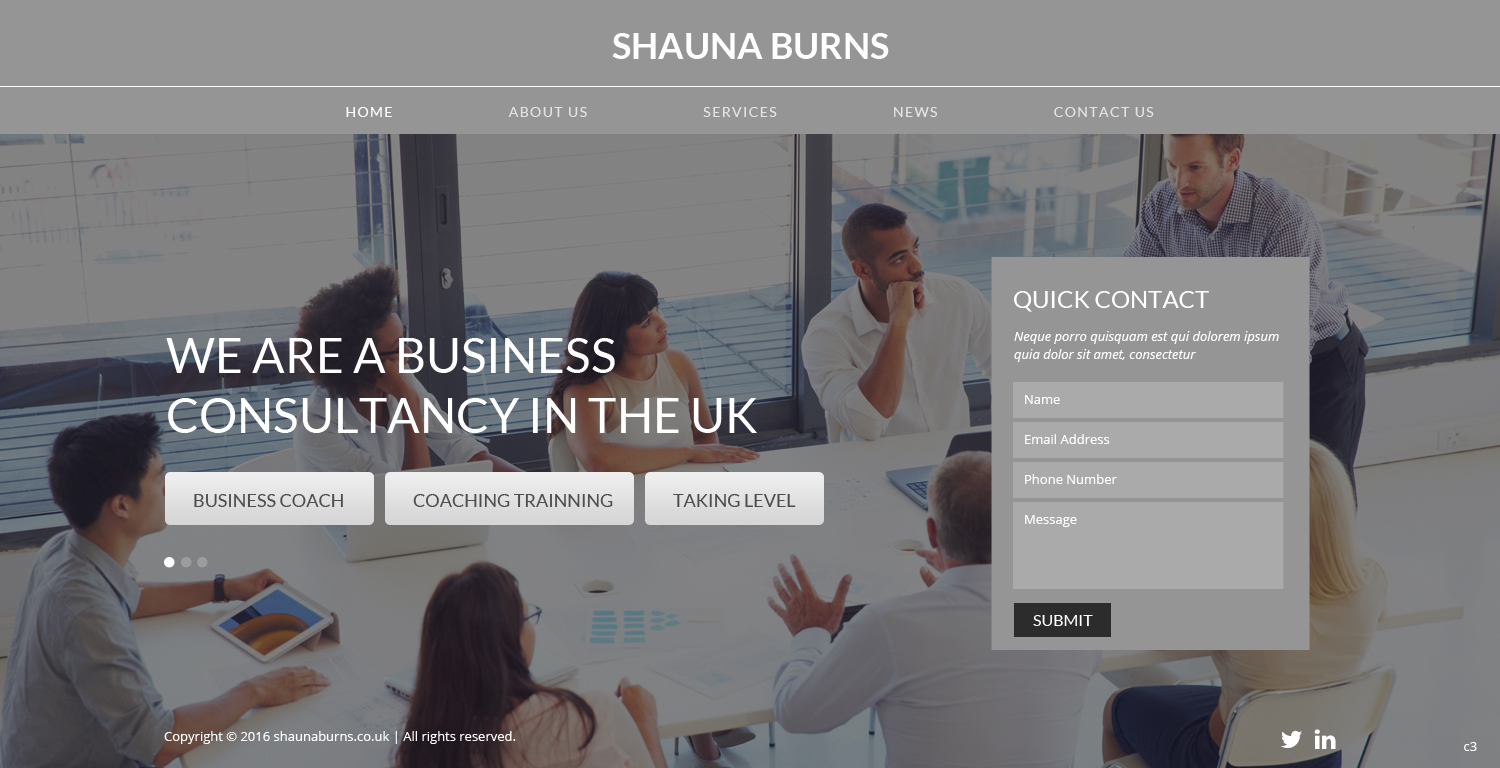 Diseño Web por pb para Shauna Burns Consultancy | Diseño #12316627