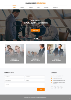 Web Design by pb for Shauna Burns Consultancy | Design: #12332362