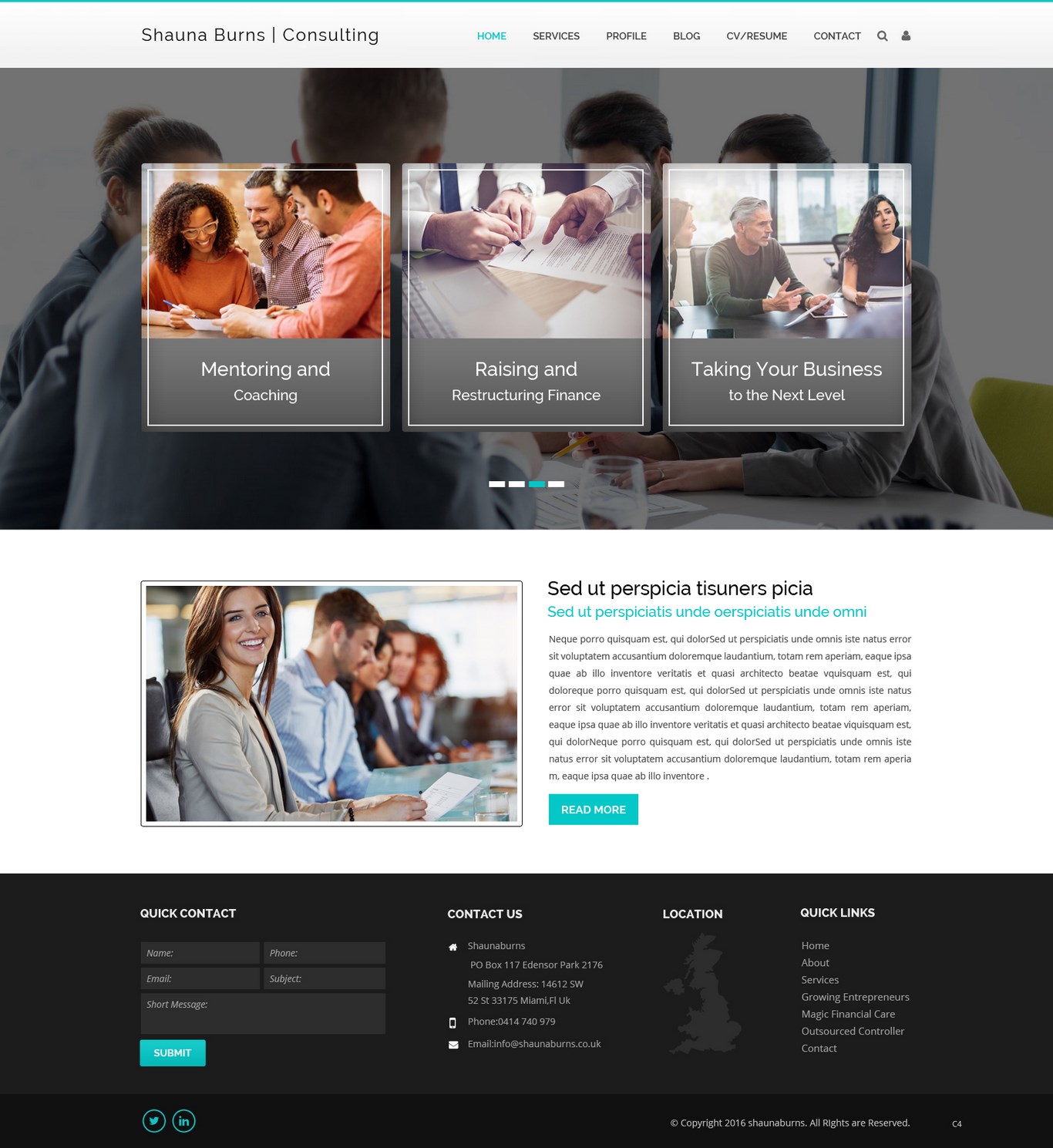Web Design by pb for Shauna Burns Consultancy | Design #12332367
