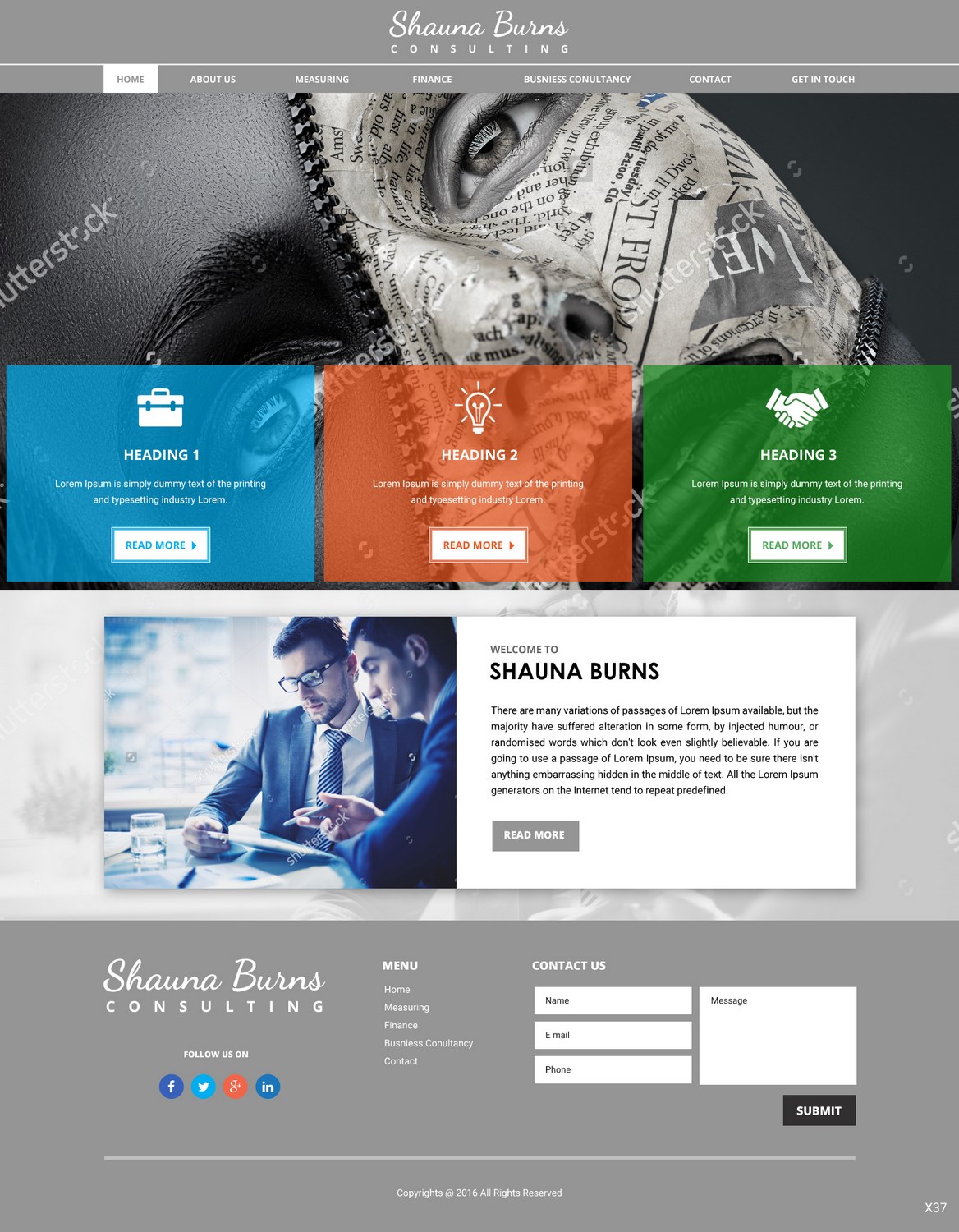 Diseño Web por pb para Shauna Burns Consultancy | Diseño #12365224