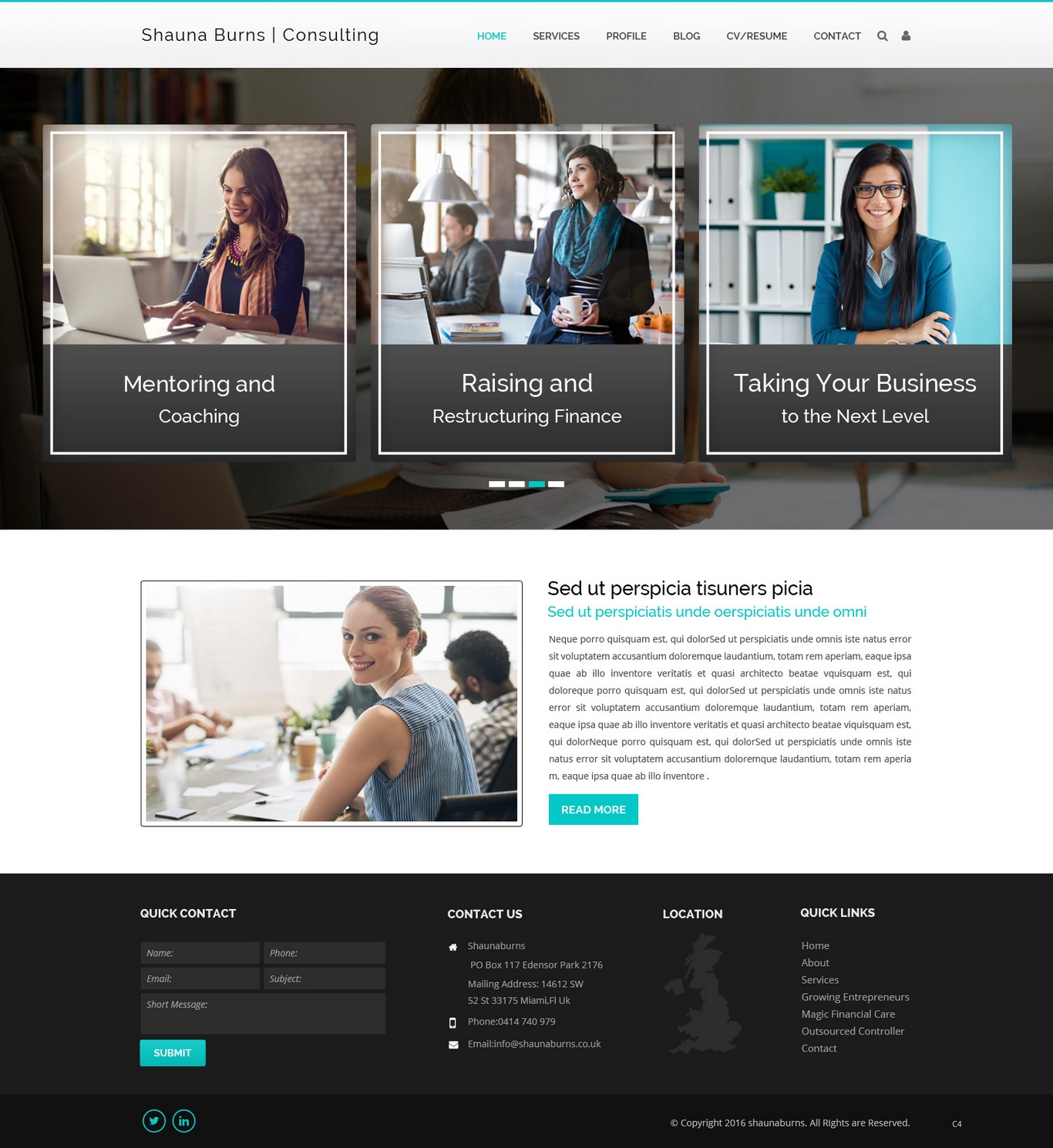 Web Design by pb for Shauna Burns Consultancy | Design #12365227
