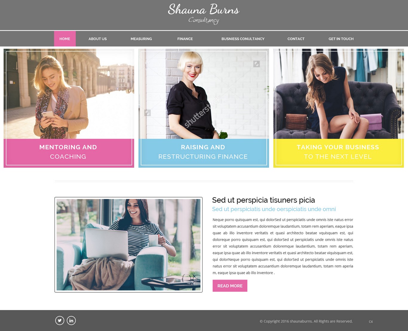 Diseño Web por pb para Shauna Burns Consultancy | Diseño #12403019