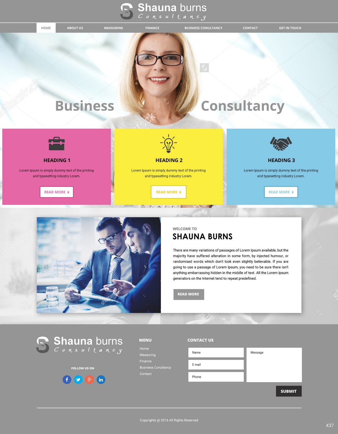 Diseño Web por pb para Shauna Burns Consultancy | Diseño #12403020