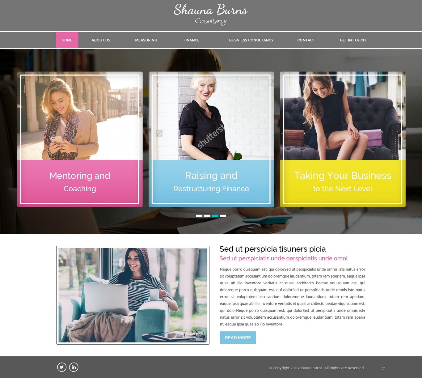 Web Design by pb for Shauna Burns Consultancy | Design #12403021