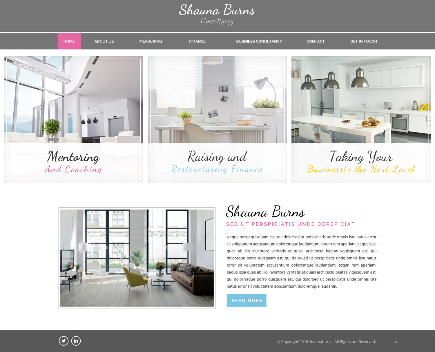 Web Design by pb for Shauna Burns Consultancy | Design #12511655