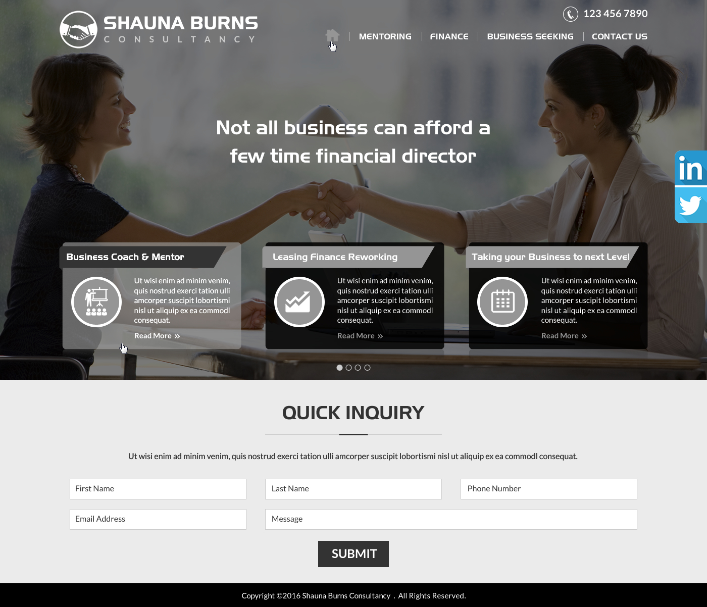 Web Design by Sbss for Shauna Burns Consultancy | Design #12313676