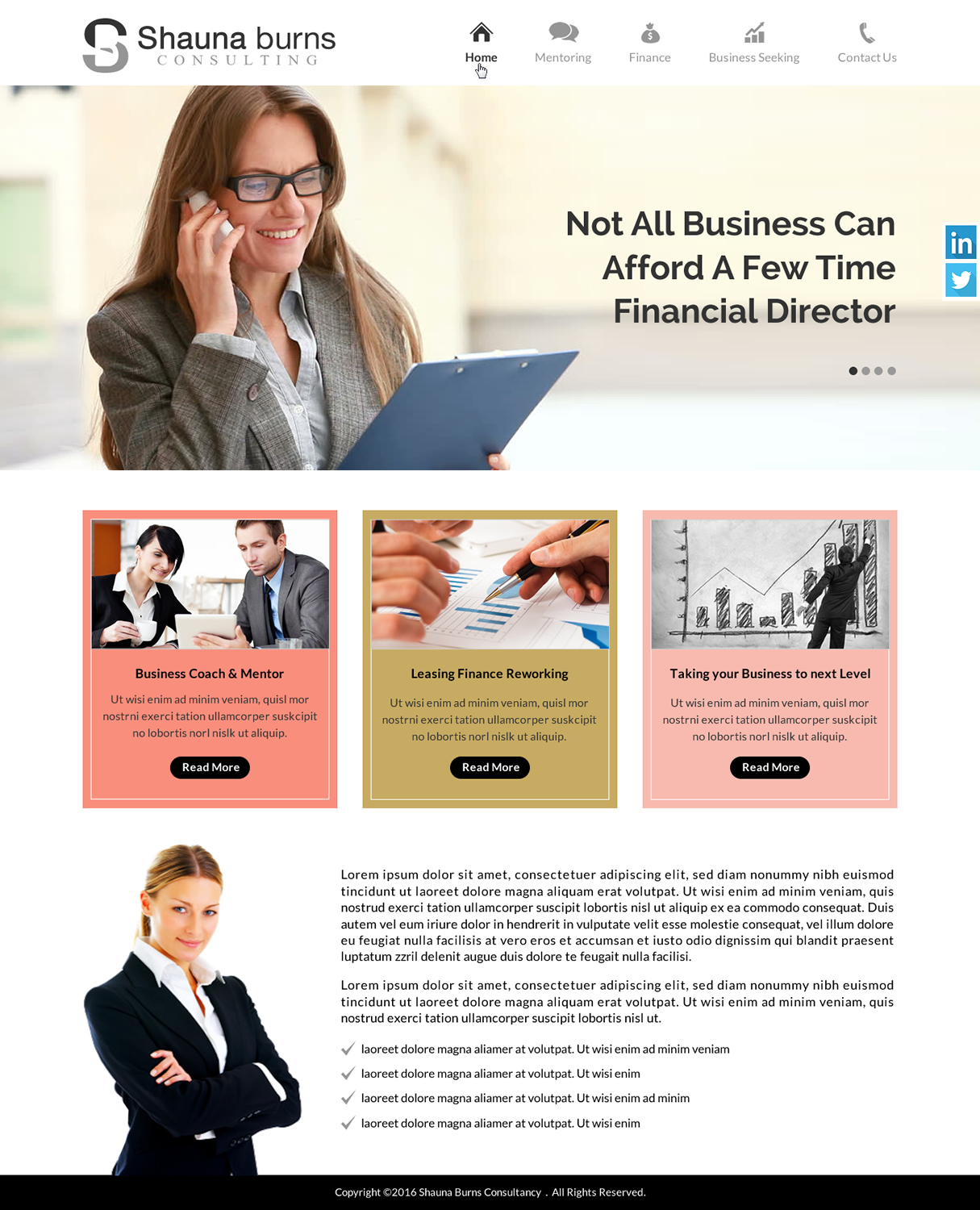 Web Design by Sbss for Shauna Burns Consultancy | Design #12386129