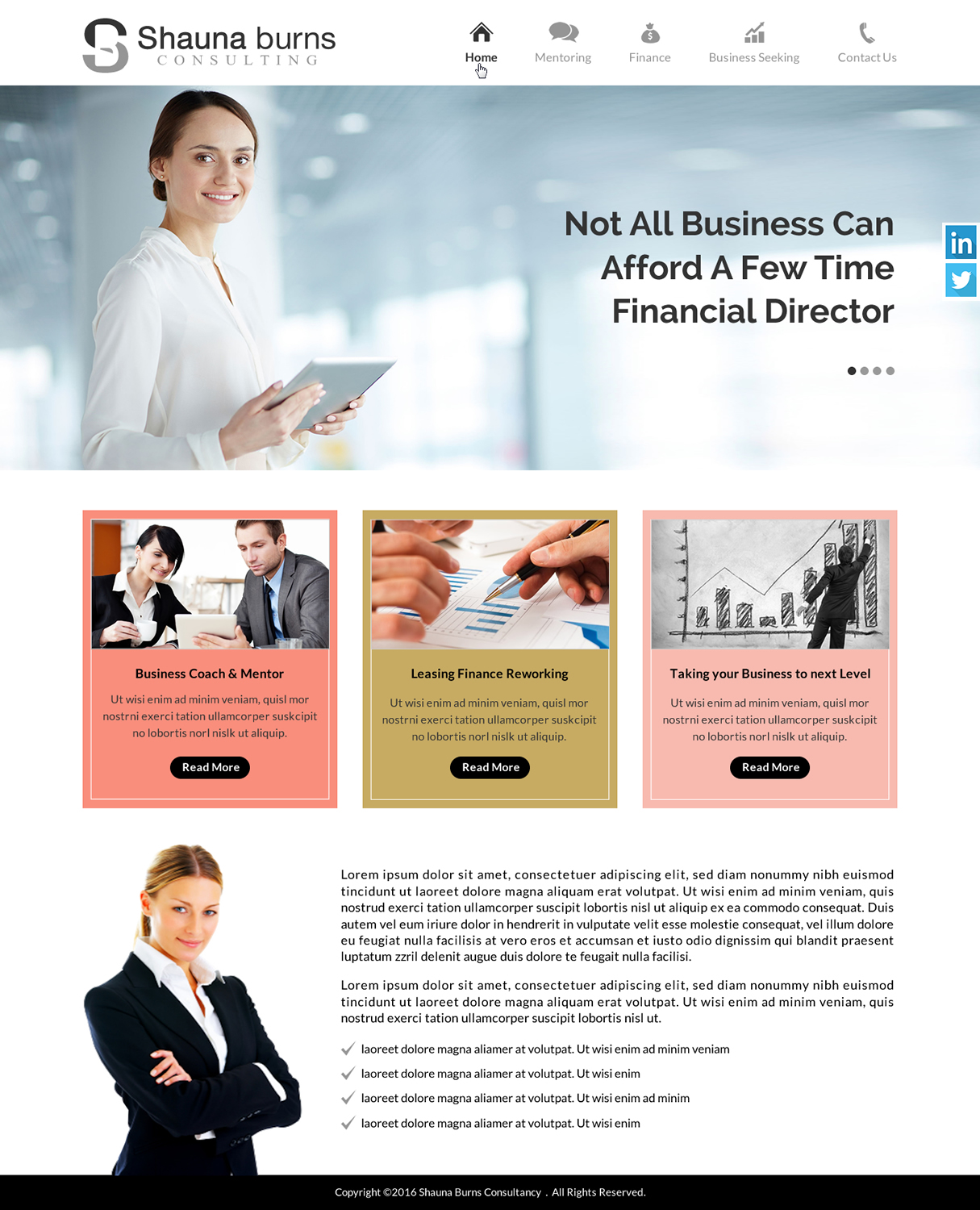 Web Design by Sbss for Shauna Burns Consultancy | Design #12386131