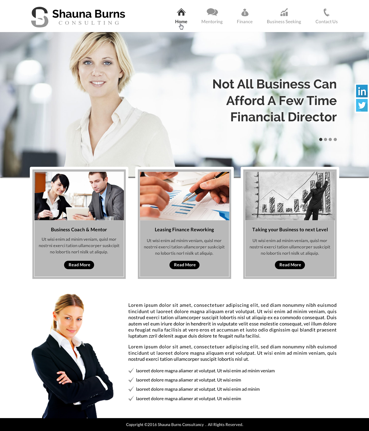 Web Design by Sbss for Shauna Burns Consultancy | Design #12401531