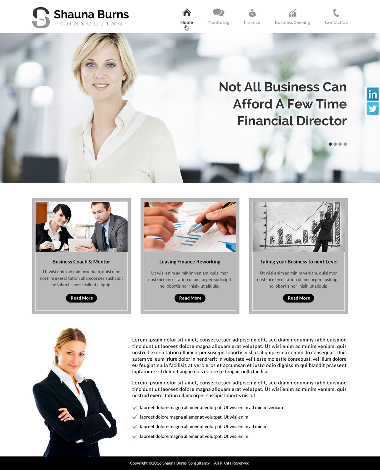 Web Design by Sbss for Shauna Burns Consultancy | Design #12401533