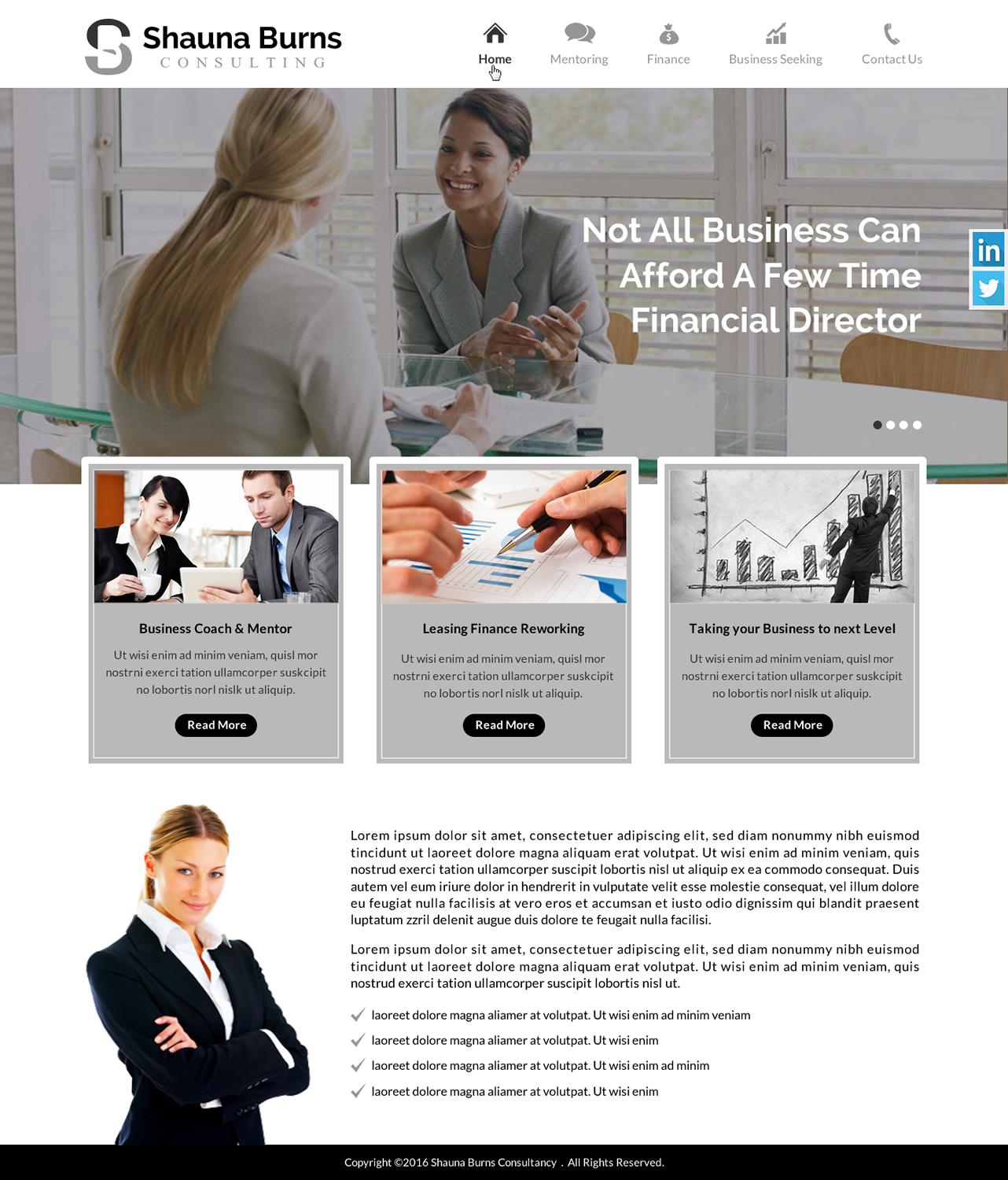 Web Design by Sbss for Shauna Burns Consultancy | Design #12401538