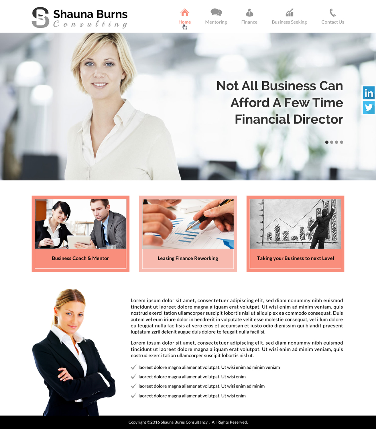 Web Design by Sbss for Shauna Burns Consultancy | Design #12411343