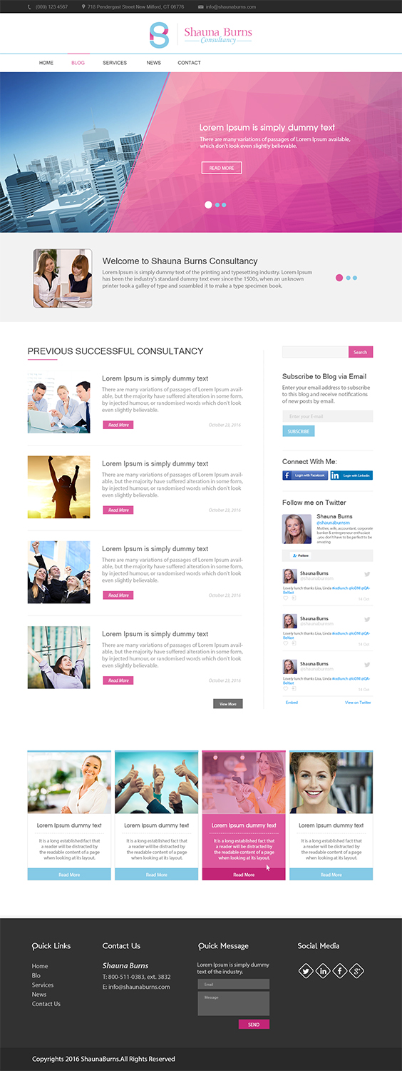 Web Design by PD Studios for Shauna Burns Consultancy | Design #12393877