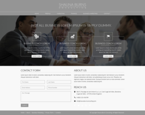 Web Design by JustACreative1 for Shauna Burns Consultancy | Design: #12316377