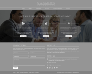 Web Design by JustACreative1 for Shauna Burns Consultancy | Design: #12316389