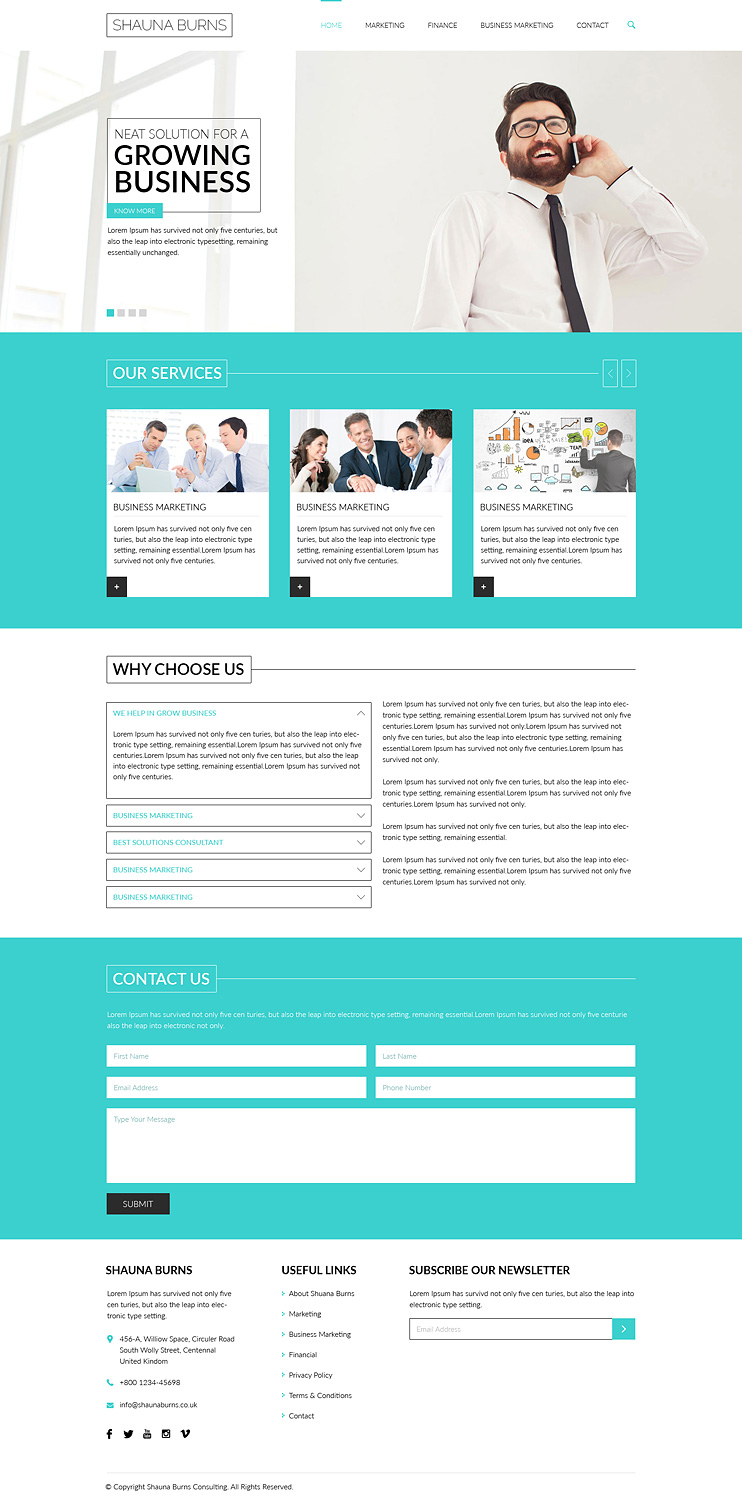 Web Design by JustACreative1 for Shauna Burns Consultancy | Design #12316397