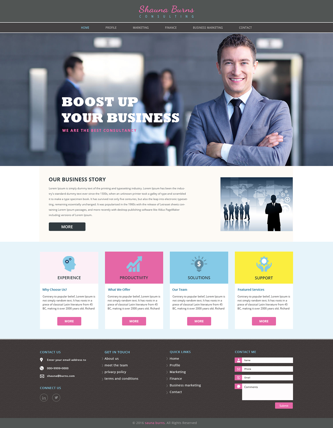 Web Design by Sujit Ray for Shauna Burns Consultancy | Design #12405529