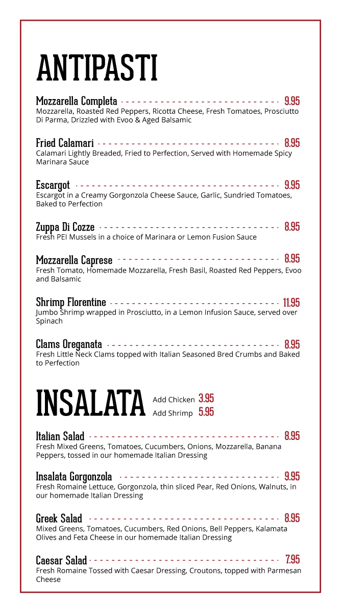 Menu Design by Sergio Coelho for this project | Design #12323203