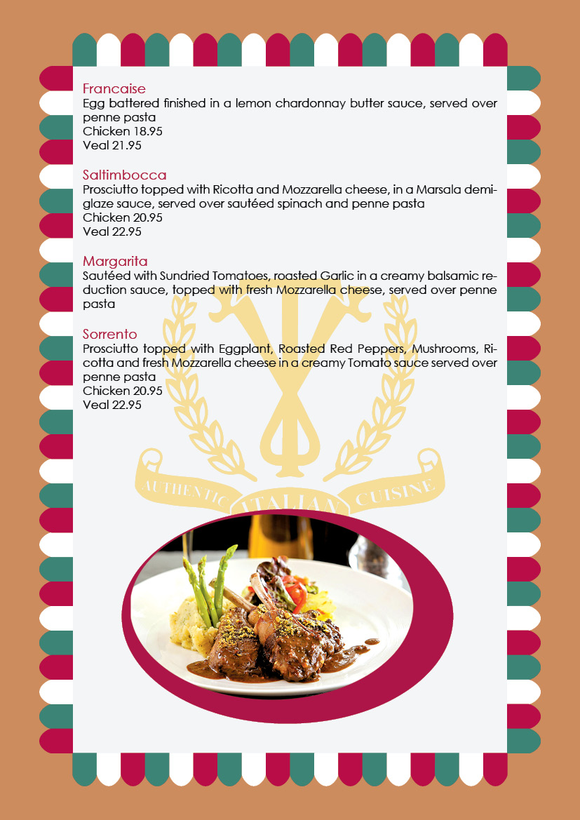 Menu Design by truhelen for this project | Design #12311863