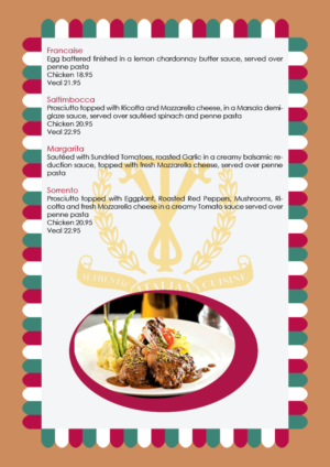 Menu Design by truhelen for this project | Design: #12311863