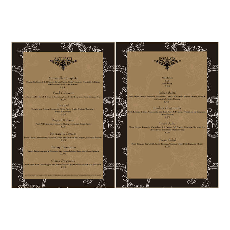 Menu Design by yophi for this project | Design #12316725