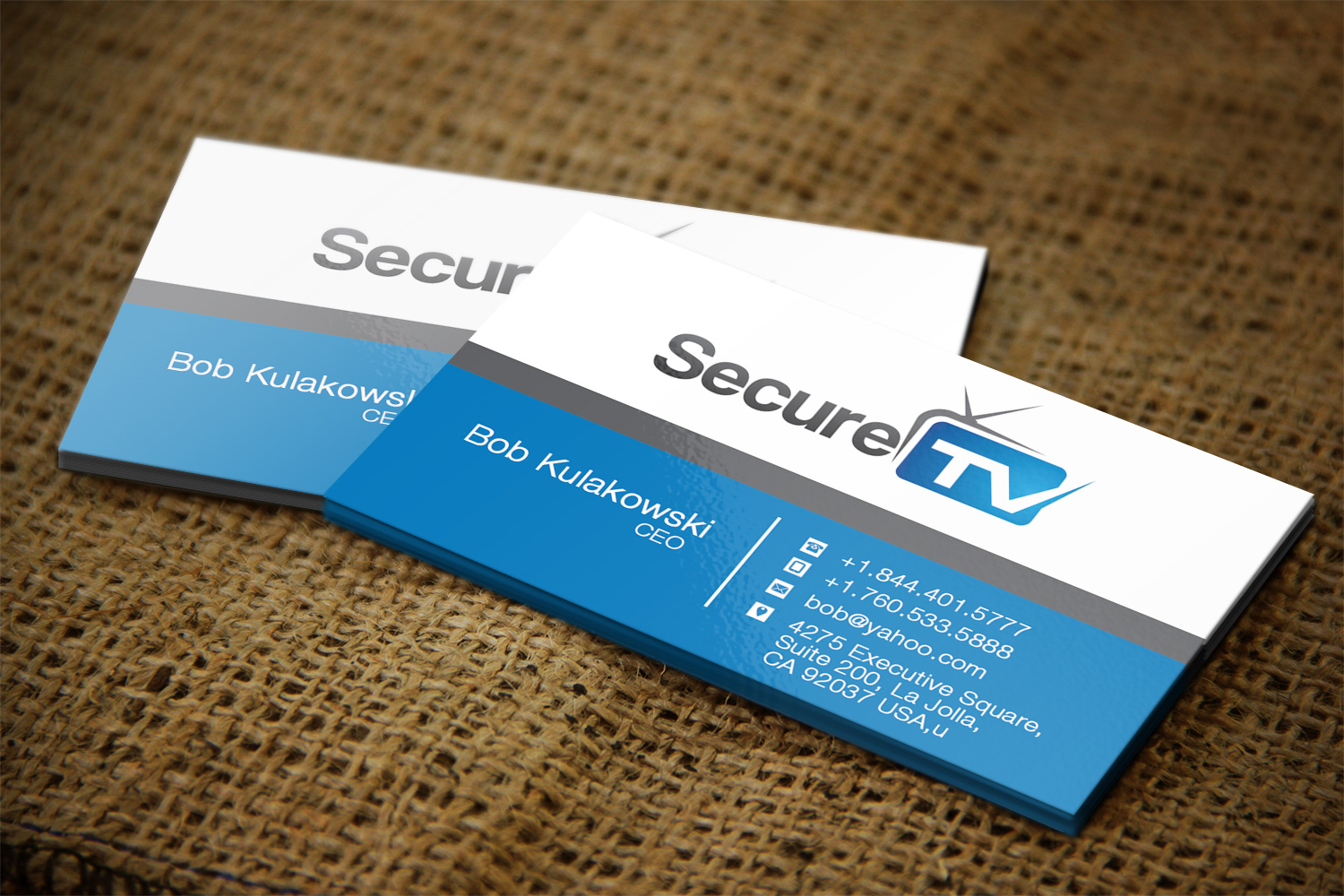 Business Card Design by Pixi Dust for Secure TV | Design #12323748