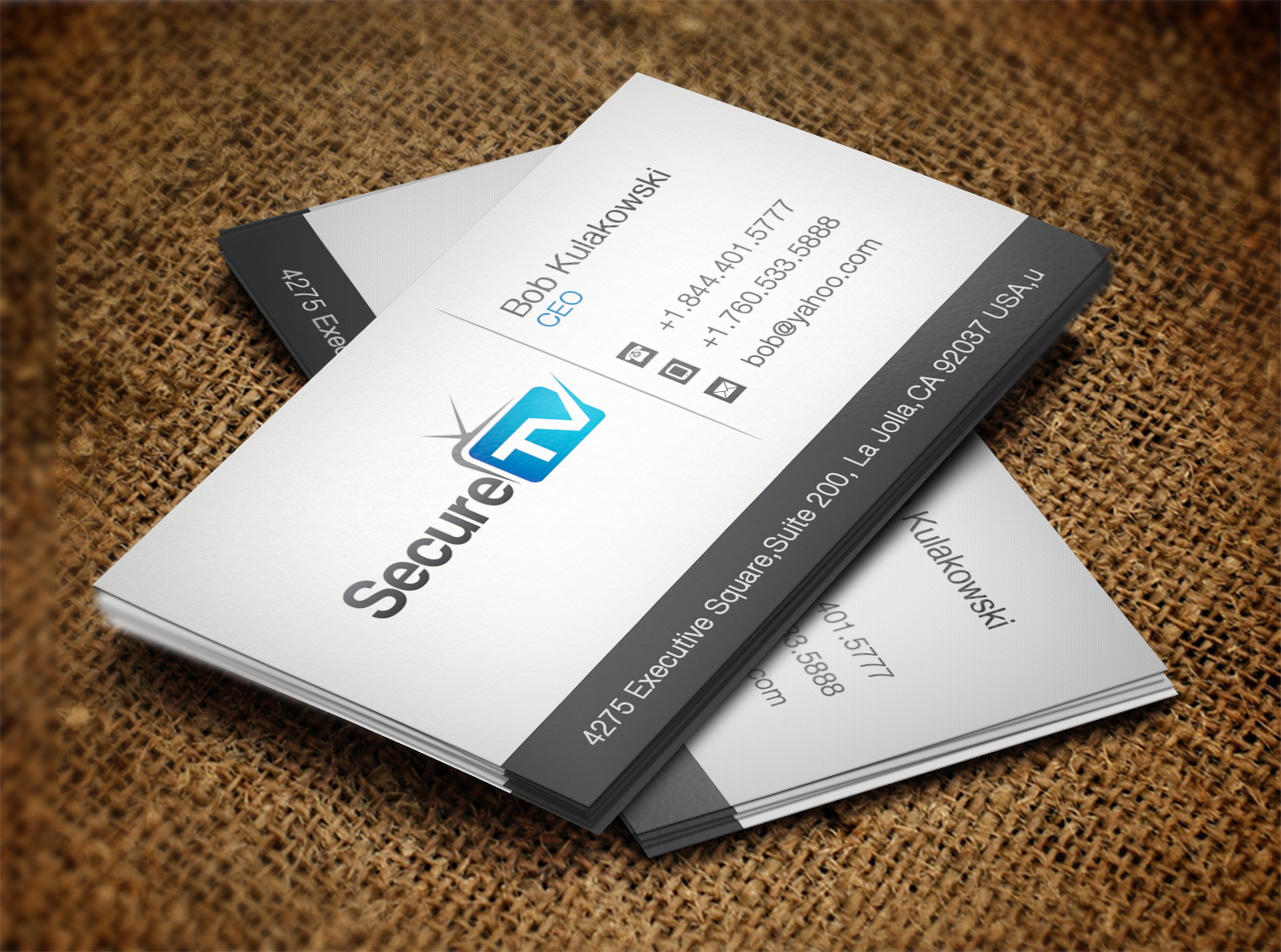 Diseño de Tarjeta de Presentación por Pixi Dust para Secure TV | Diseño #12323749